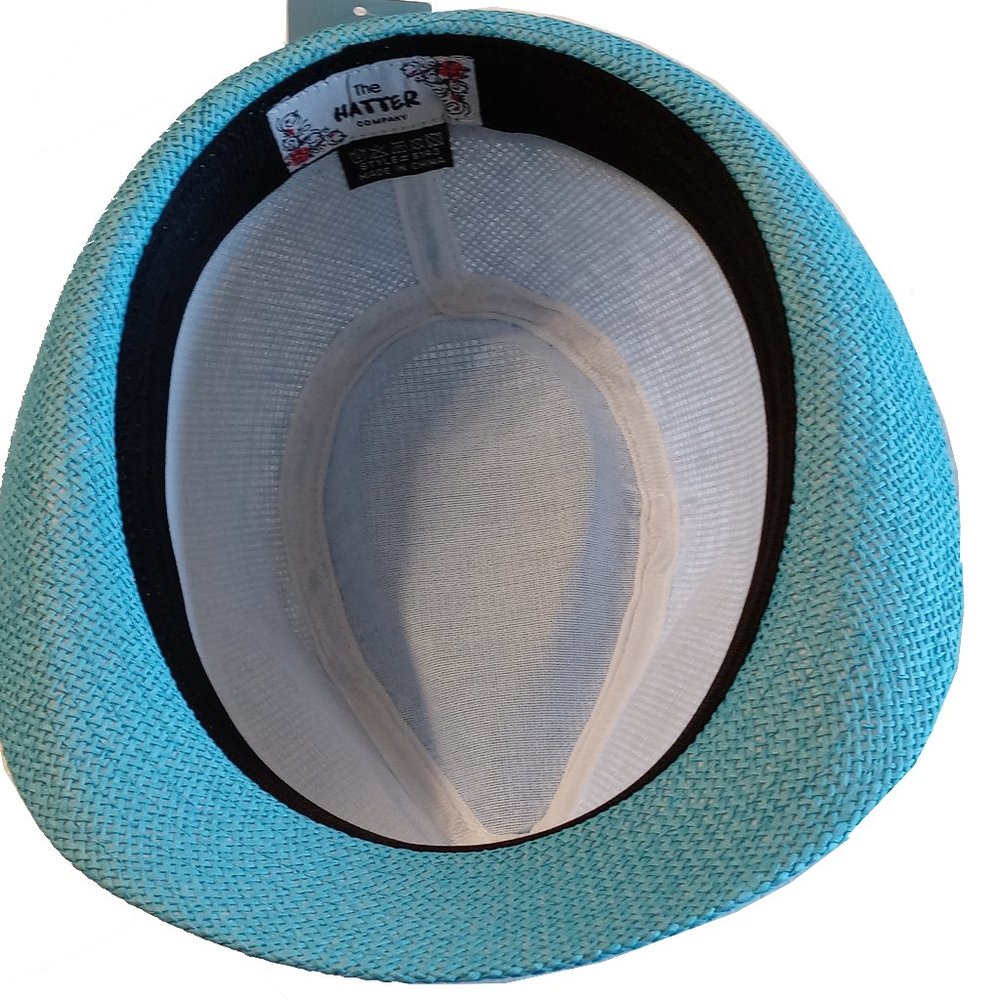 Straw Fedora (Aqua) - Picture 2 of 2